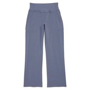 Zella Girls Wide Leg Pant Gray with Smocking Elastic Waist Gray Sz Med 8/10 NWT.
